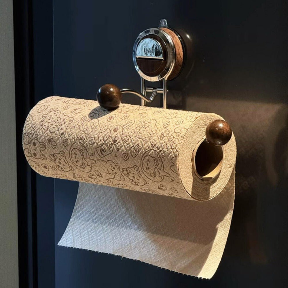 Paper Towel Holder | Lever Suction Mount, Rounded End Stops