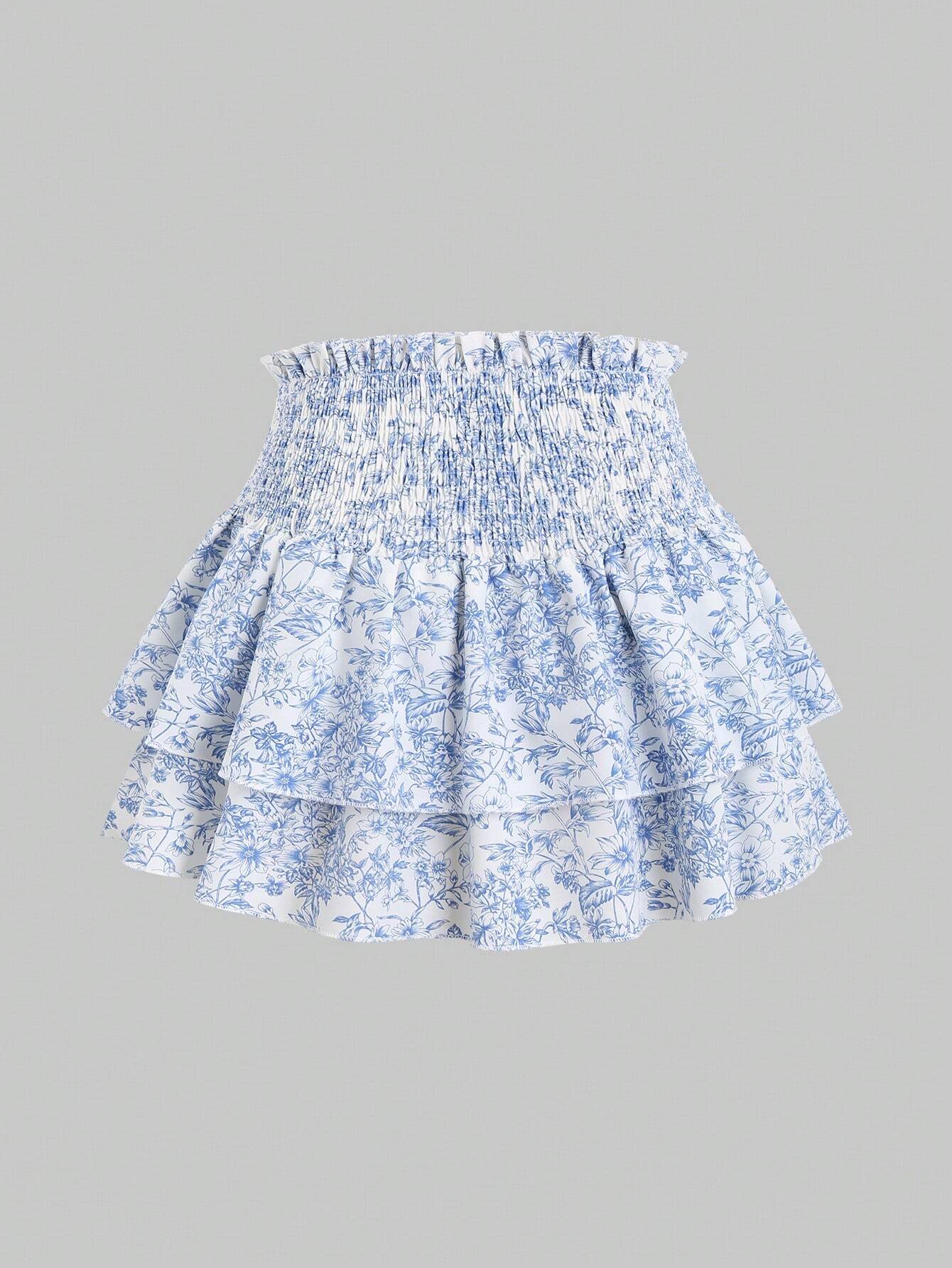 Pariaura | Women's Midi Skirt – Floral Print with Comfortable Waistband 1