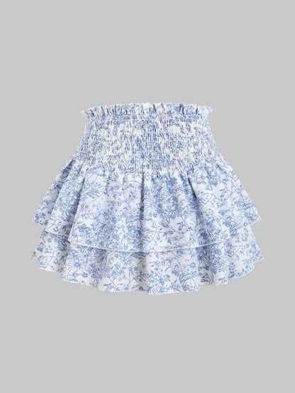 Pariaura | Women's Midi Skirt – Floral Print with Comfortable Waistband 1