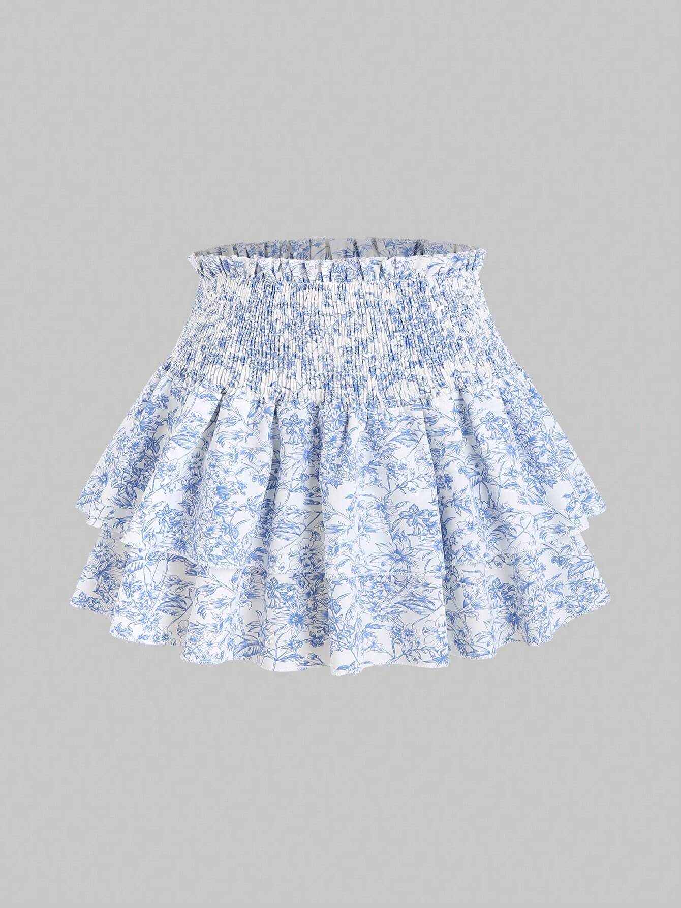 Pariaura | Women's Midi Skirt – Floral Print with Comfortable Waistband 2