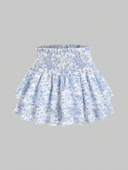 Pariaura | Women's Midi Skirt – Floral Print with Comfortable Waistband 2