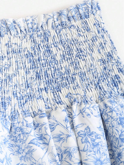 Pariaura | Women's Midi Skirt – Floral Print with Comfortable Waistband 3