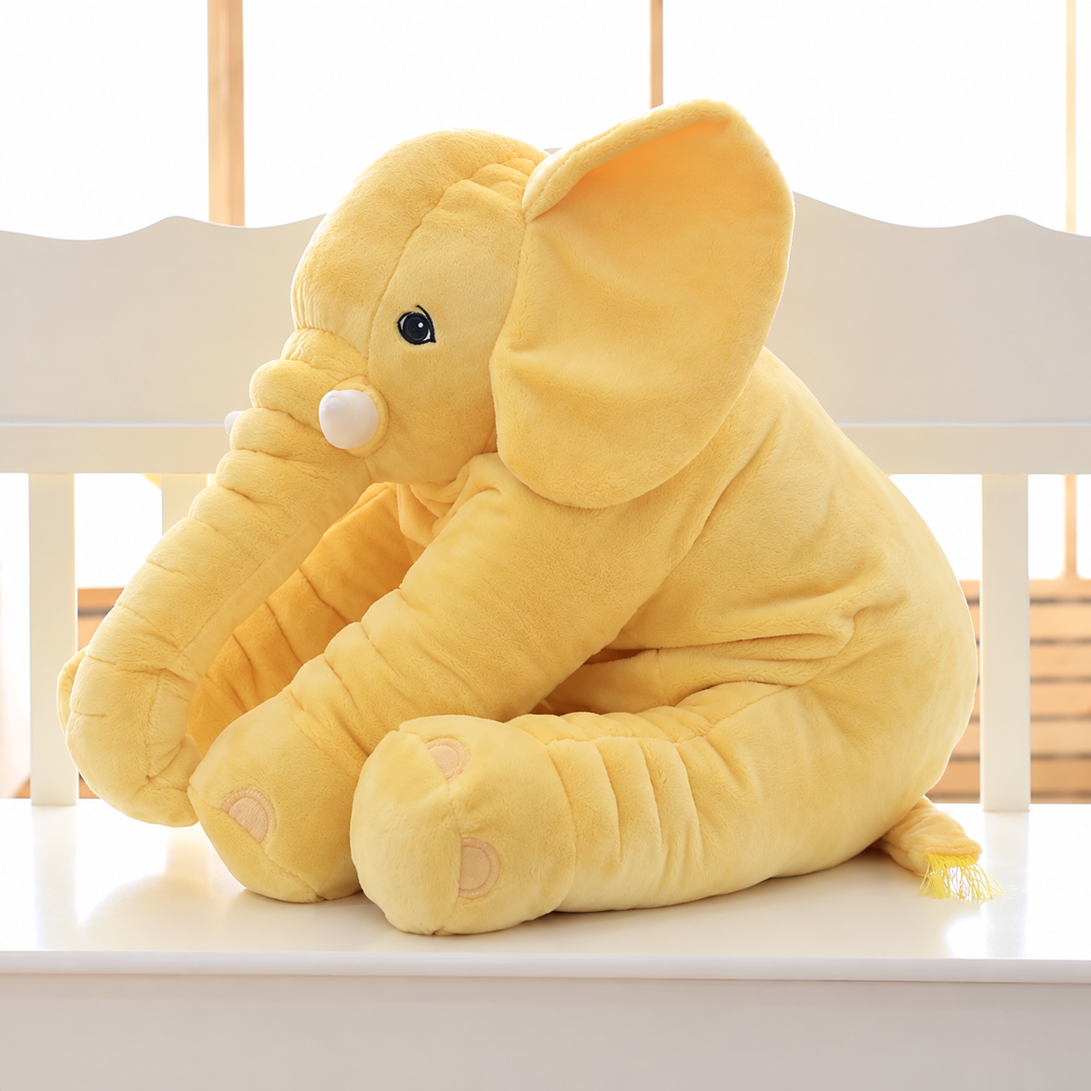 Elephant Pillow Soft Toy Plush | Soft Huggable Design for Cot or Bed | Comforting Companion for Babies and Kids