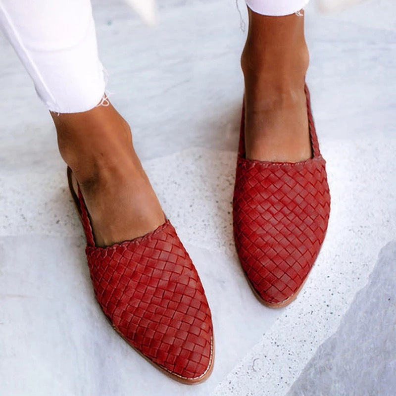 Patricia | Women's Flat Shoes – Breathable Woven Slingback Design