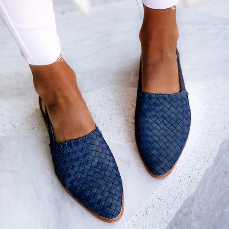 Patricia | Women's Flat Shoes – Breathable Woven Slingback Design