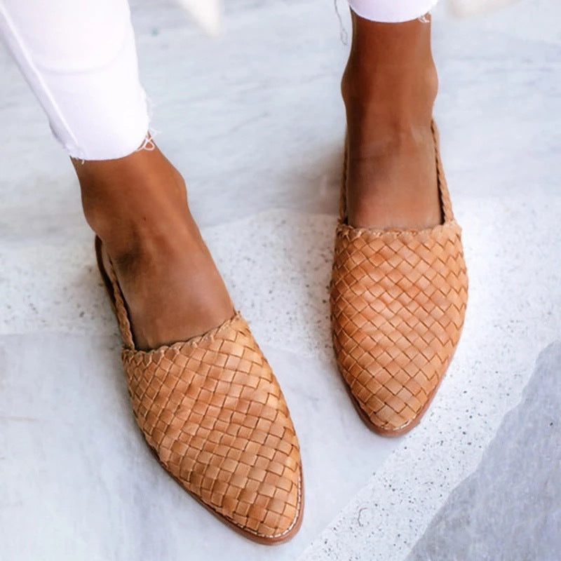 Patricia | Women's Flat Shoes – Breathable Woven Slingback Design