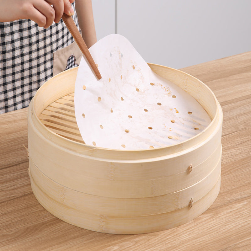 Perforated Anti-Stick Steamer Paper 100/400pcs | Waterproof & Heat Resistant | Reusable Non-Stick Liner for Cooking