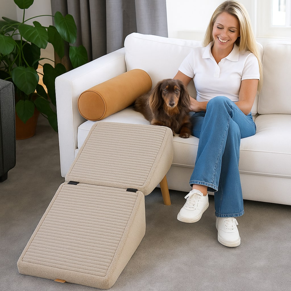 Pet Stair Stool – Steel with Polyester Coating, Modern Design for Sofa or Bed 1