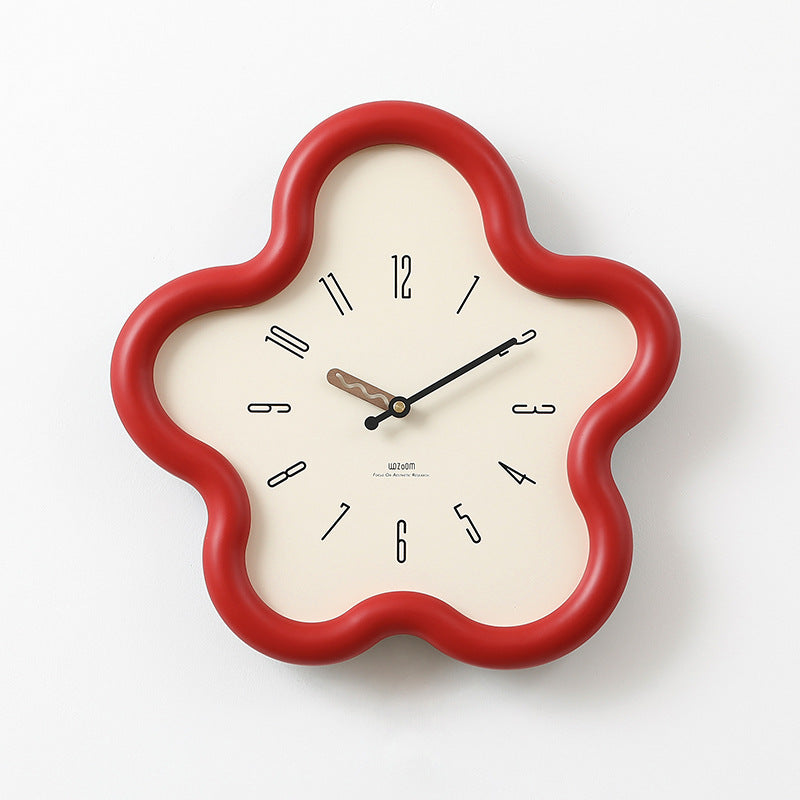Petalux | 3D Floral Pendulum Wall Clock with Silent Sweep Movement - Decorative Bedroom Clock