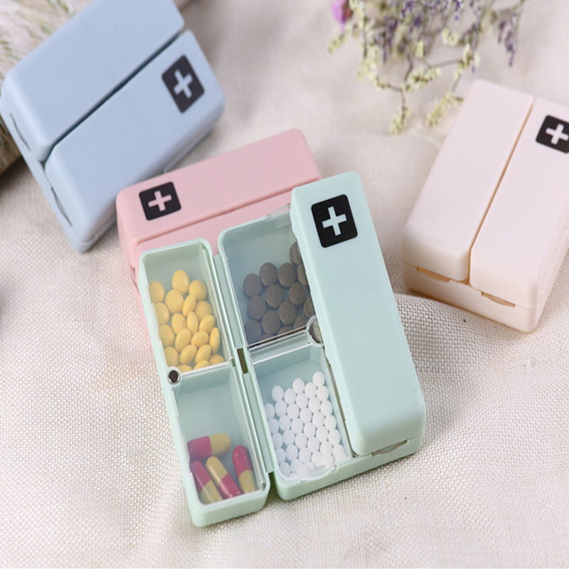 Pill Organiser Case Plastic | 7 Compartments with Magnetic Lid | BPA-Free, Portable Pill Box for Travel & Daily Use