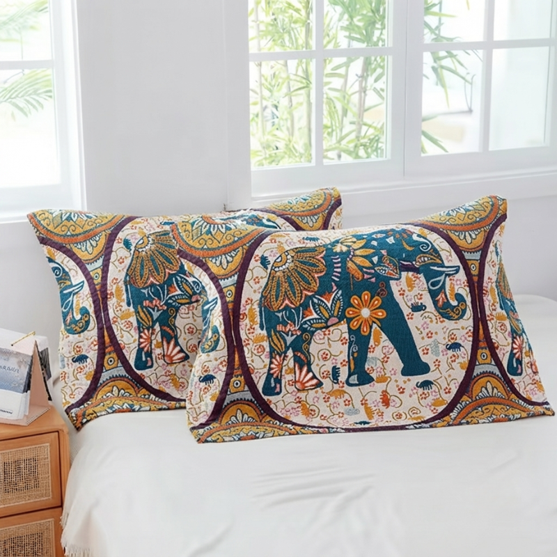 Pillowcase Set Decorative Printed Design Standard Pillow Set of 2 11