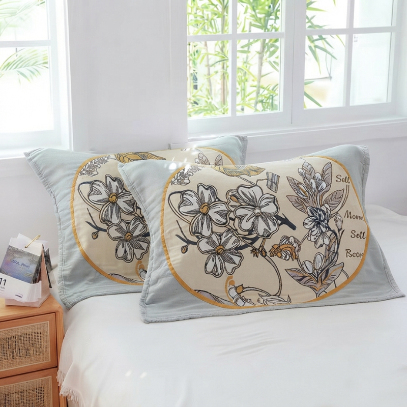Pillowcase Set Decorative Printed Design Standard Pillow Set of 2 12