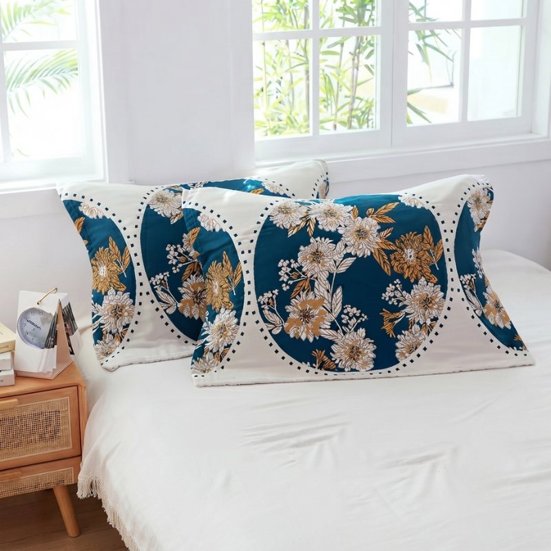 Pillowcase Set Decorative Printed Design Standard Pillow Set of 2 14