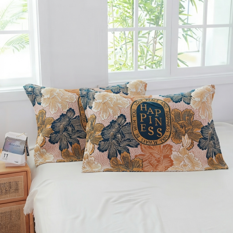 Pillowcase Set Decorative Printed Design Standard Pillow Set of 2 19