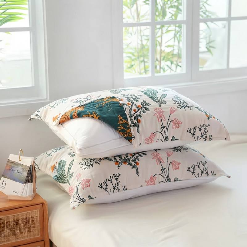 Pillowcase Set Decorative Printed Design Standard Pillow Set of 2 8