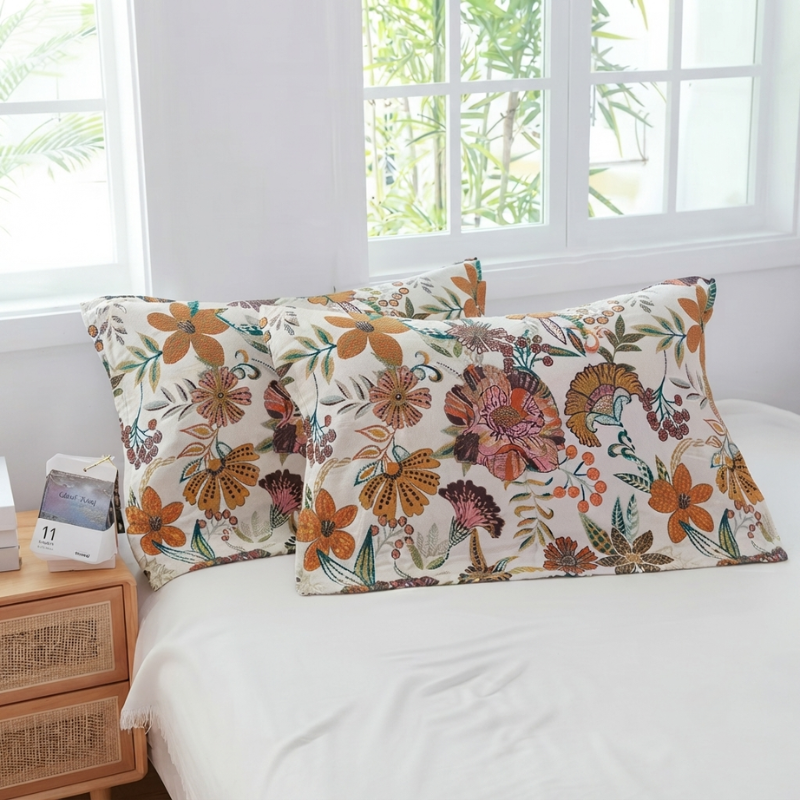 Pillowcase Set Decorative Printed Design Standard Pillow Set of 2 9