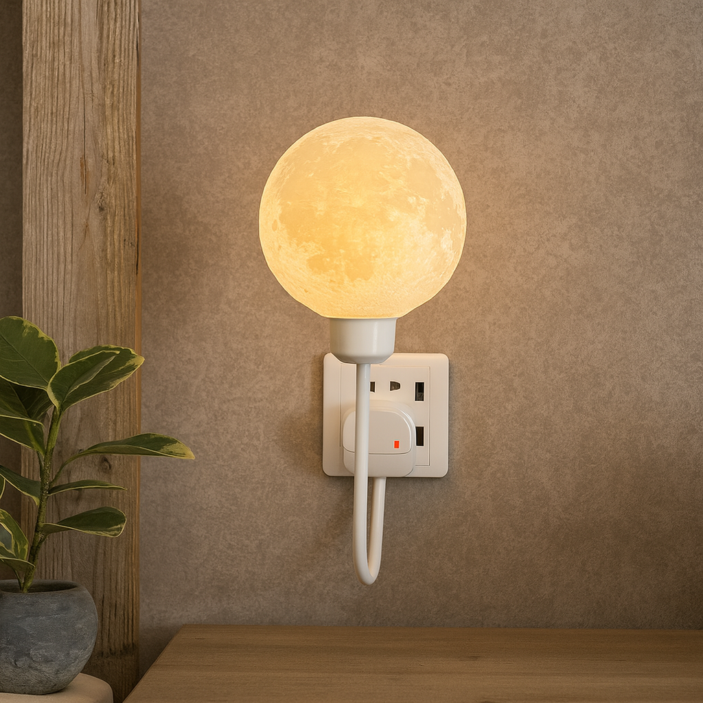 Plug-In Moon Wall Lamp 0