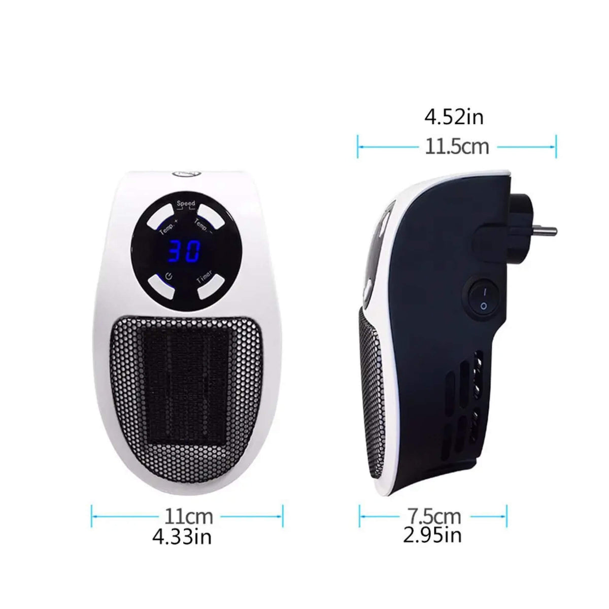 Portable Electric Panel Heater | Digital Thermostat 15-32°C | Quiet Heating with Programmable Timer for Rooms Up to 30m²