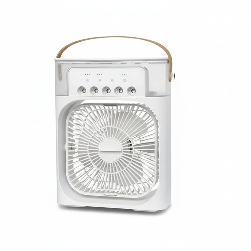 Portable Mini Humidifier Fan | Square Grille, Carry Handle