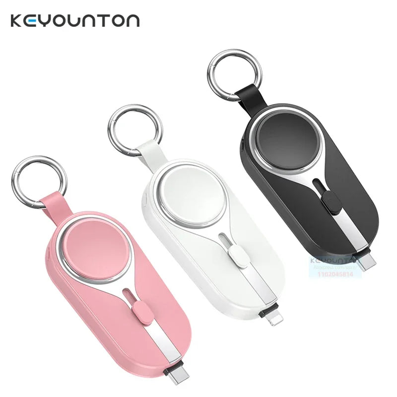 Portable Powerbank | Keyring Size With A Built-In Plug