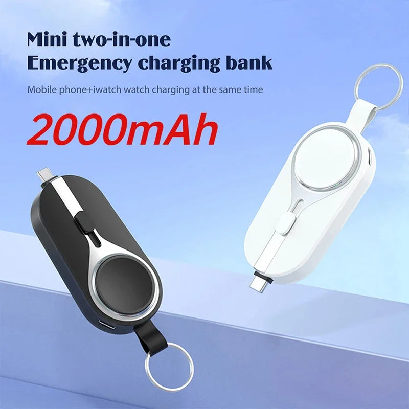 Portable Powerbank | Keyring Size With A Built-In Plug