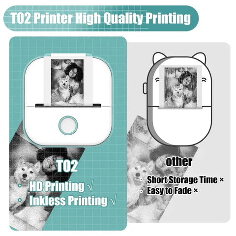 Portable Printer | Mini Pink Thermal Photo Printer