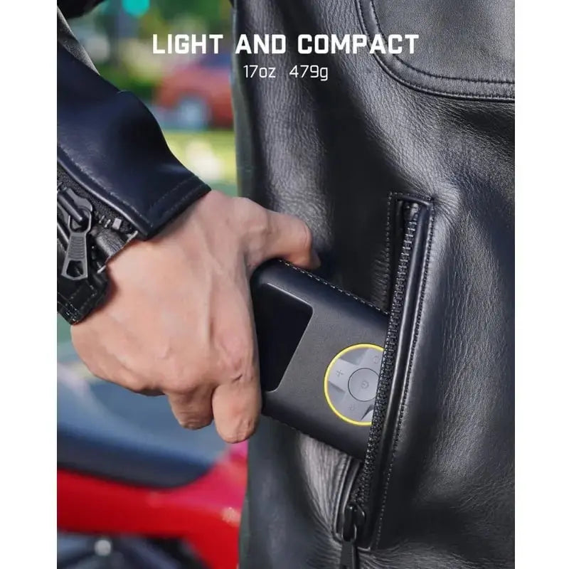Portable Tyre Inflator Compressor | Automatic Pressure Control up to 150 PSI | Cordless 4000mAh Rechargeable Battery, LED Light