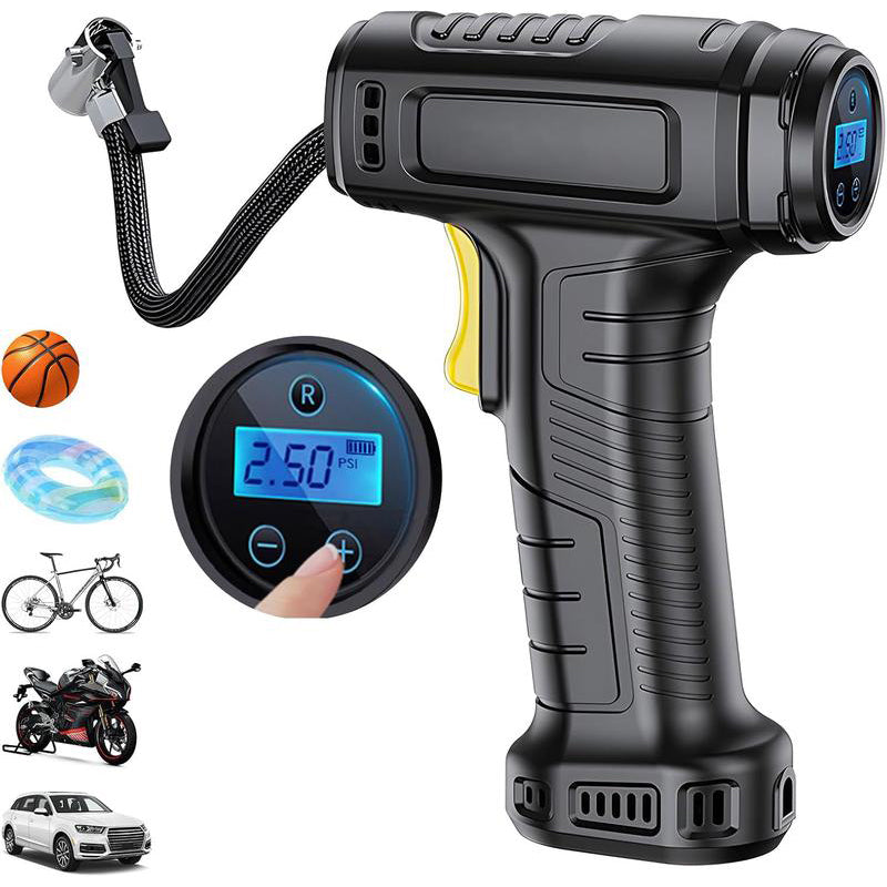 Portable Tyre Inflator Cordless | Digital Pressure Display & Auto Shut-Off | 35L/min Fast Inflation with LED Light