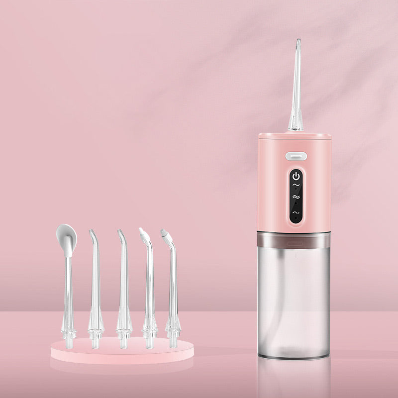 Portable Water Flosser | 3 Speed Settings & 4 Jet Tips | Waterproof Design with 280ml Tank and Auto Shutoff Feature