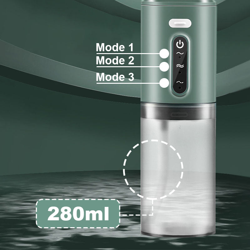 Portable Water Flosser | 3 Speed Settings & 4 Jet Tips | Waterproof Design with 280ml Tank and Auto Shutoff Feature