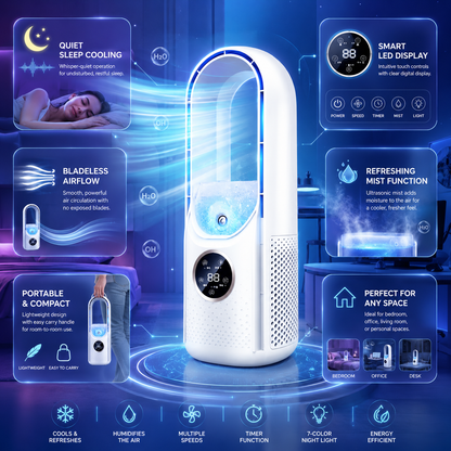 Portable Air Conditioner – Bladeless Quiet Cooling Unit for Home Office