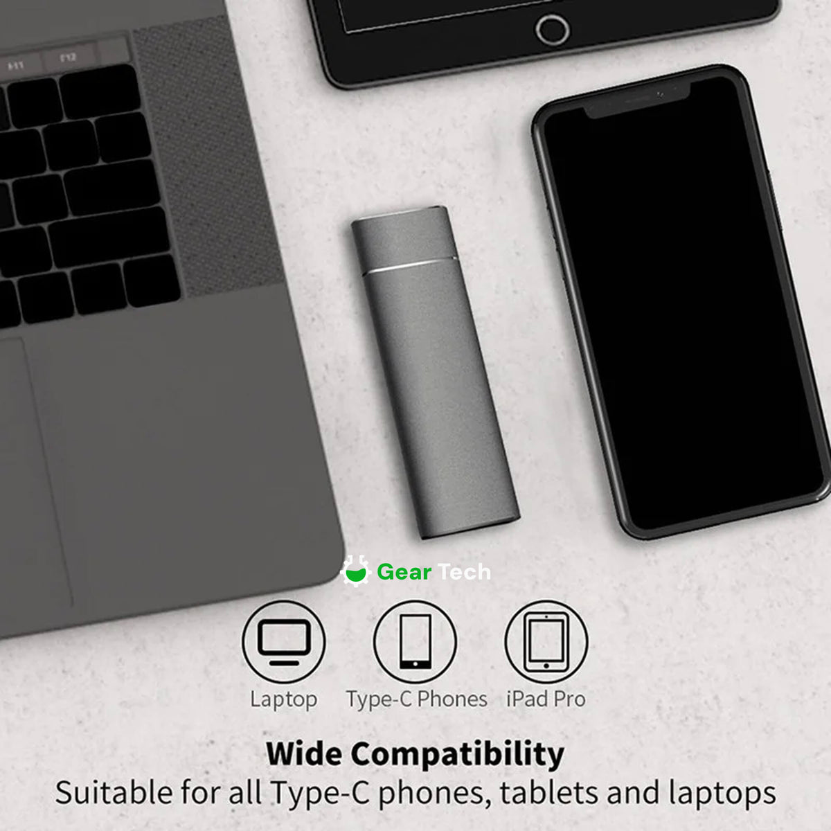 Portable SSD External Drive | USB 3.2, Up to 550 MB/s Transfer Speed | Up to 30TB Capacity, Shock-Resistant Aluminium Casing 4