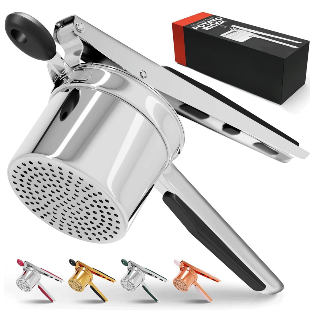 Potato Masher | Hinged Ricer With Perforated Basket