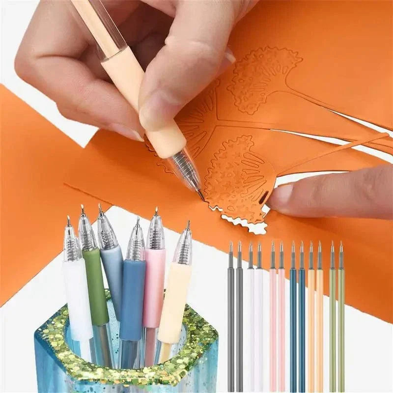 Precision Craft Cutter Steel Blade | Ergonomic Non-Slip Handle | Clean, Detailed Cuts for Scrapbooking, Sewing & Card Making