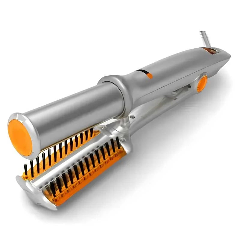 2-in-1 Rotating Hair Brush for Straightening and Styling | Rapid Heat-Up, Reduces Frizz | Smooth, Shiny Results in Minutes 1