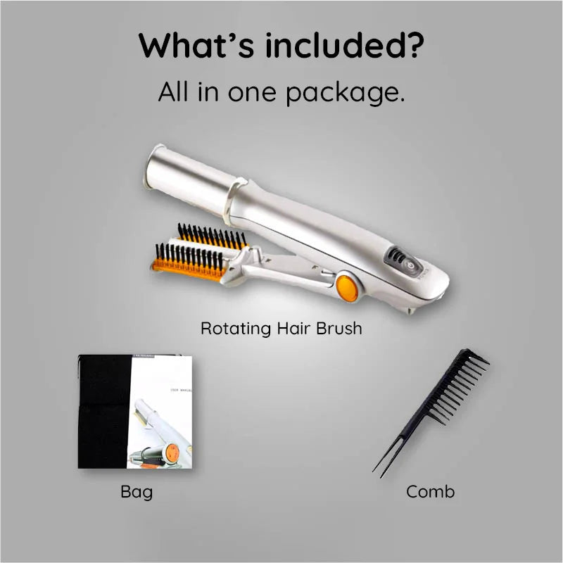2-in-1 Rotating Hair Brush for Straightening and Styling | Rapid Heat-Up, Reduces Frizz | Smooth, Shiny Results in Minutes 12