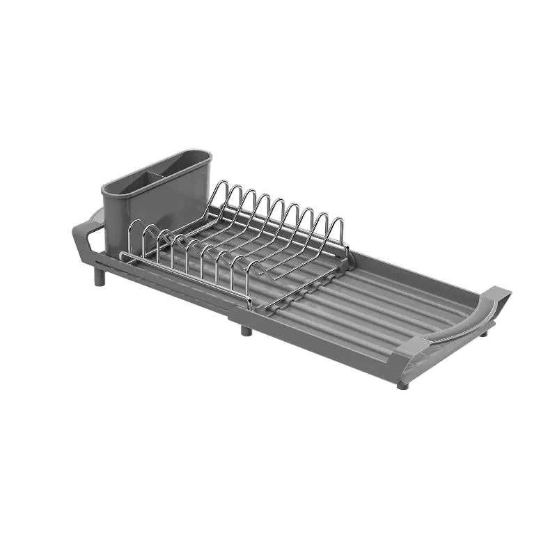 Pull-Out Dish Drying Rack Multi-Purpose Expandable Kitchen Dish Drainer 6