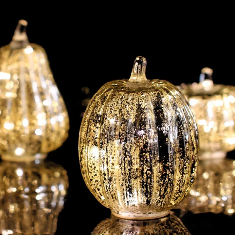 Pumpkin Decoration Light | Crackle Finish, Flicker Timer