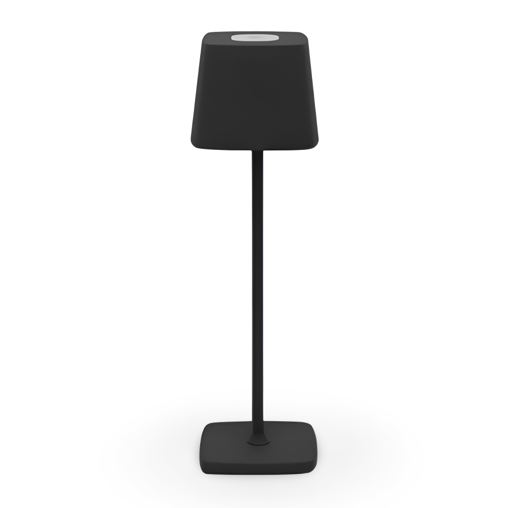 Portable LED Table Lamp Aluminium Alloy 10.5 x 37 cm | Black, White or Brown | Cordless Touch Dimming, 12-Hour Battery 10