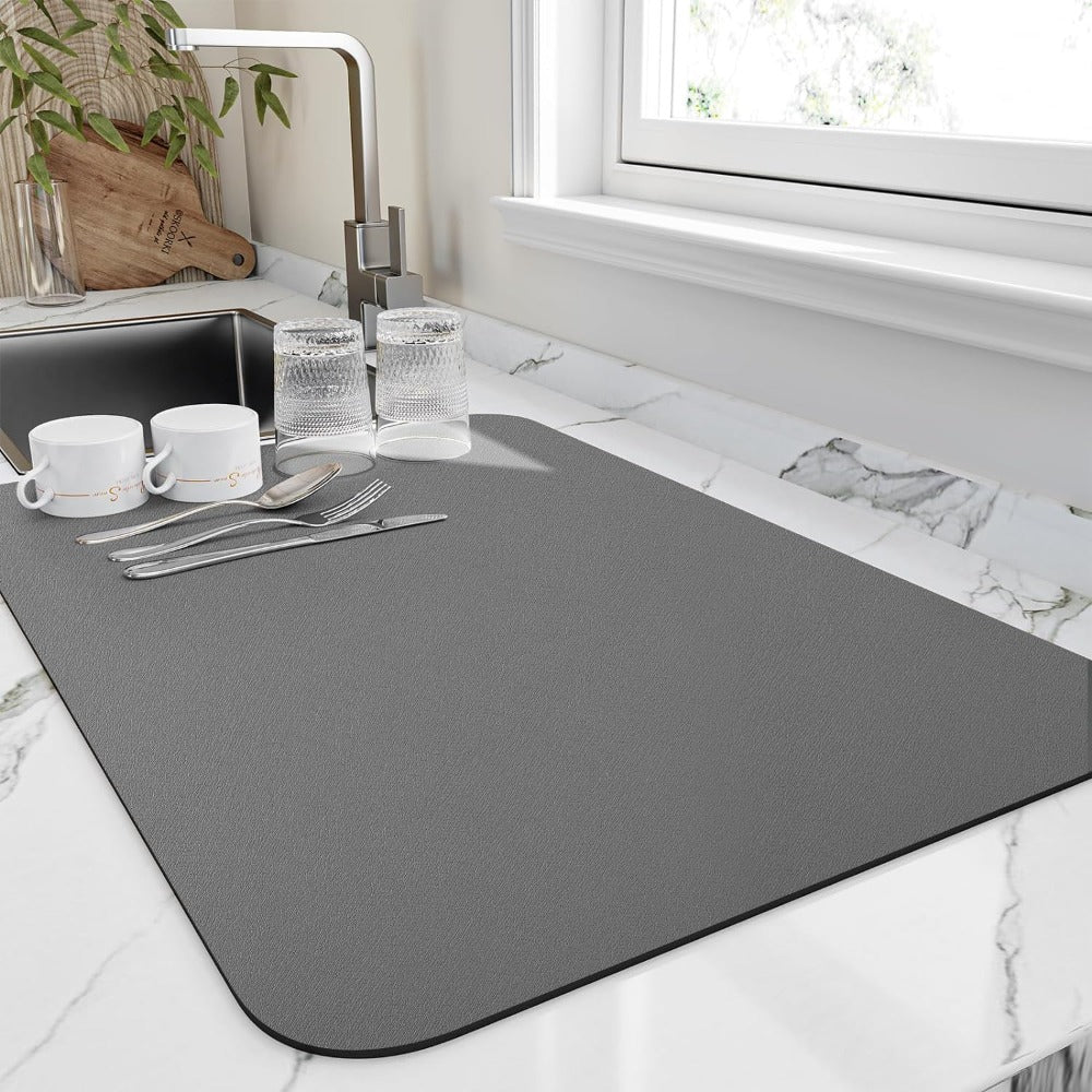 Quick-Drying Dish Mat | Diatomite Absorbent Counter Mat