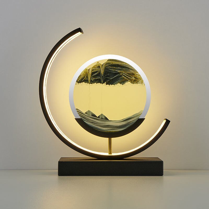 Quicksand LED Table Lamp | Round 3D Moving Sand Art Night Light