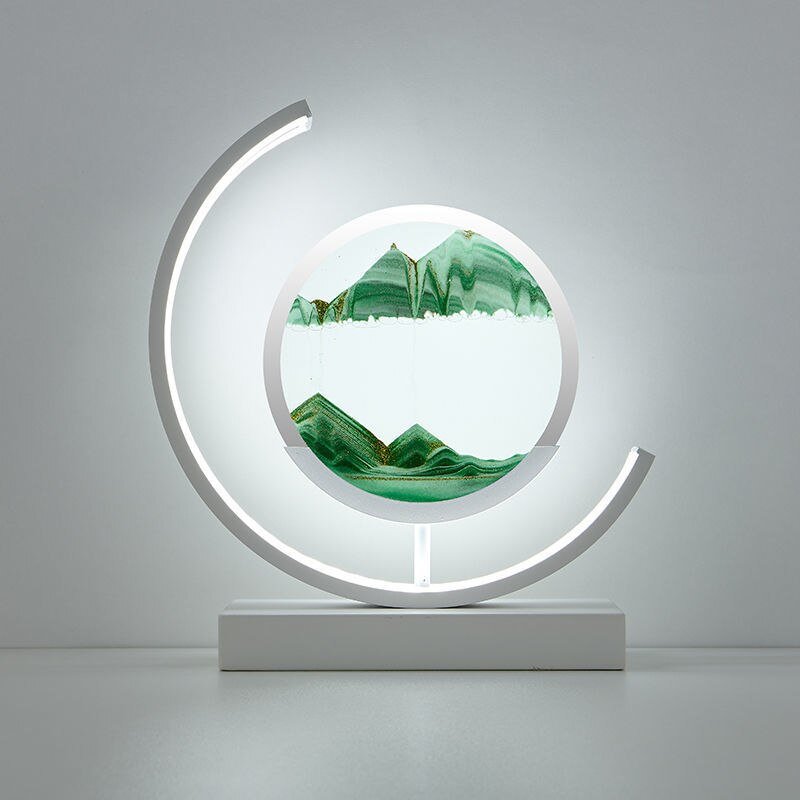 Quicksand LED Table Lamp | Round 3D Moving Sand Art Night Light