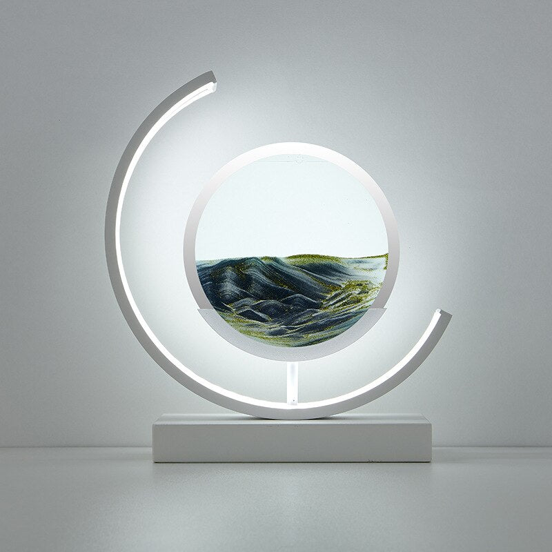 Quicksand LED Table Lamp | Round 3D Moving Sand Art Night Light