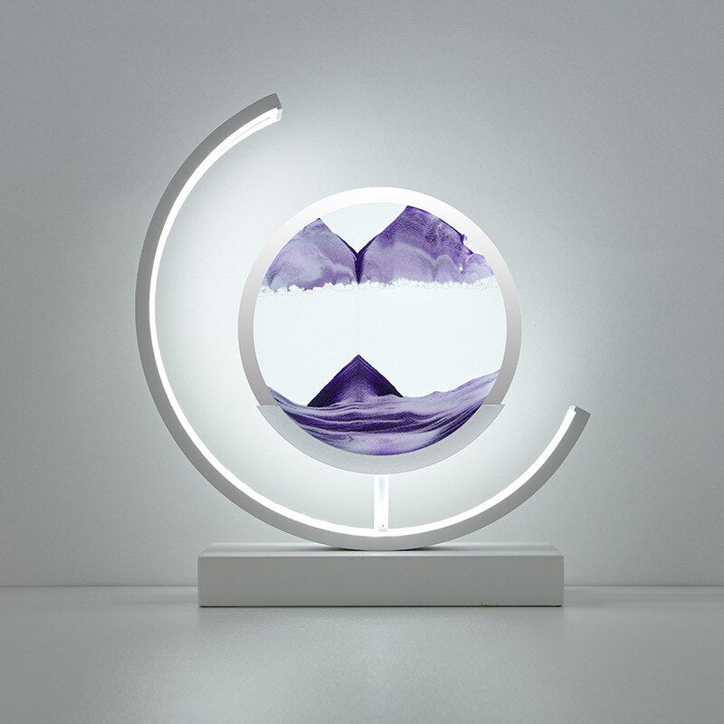 Quicksand LED Table Lamp | Round 3D Moving Sand Art Night Light