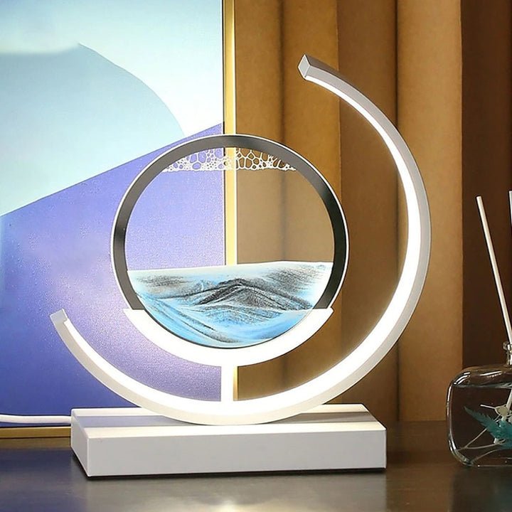 Quicksand LED Table Lamp | Round 3D Moving Sand Art Night Light