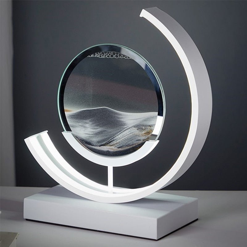 Quicksand LED Table Lamp | Round 3D Moving Sand Art Night Light