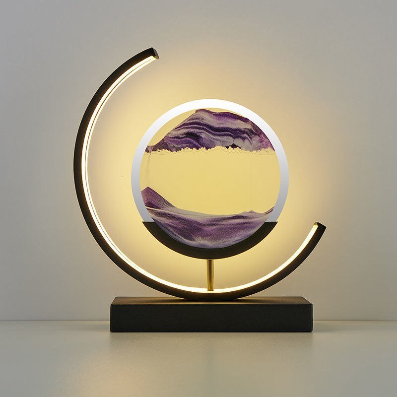 Quicksand LED Table Lamp | Round 3D Moving Sand Art Night Light