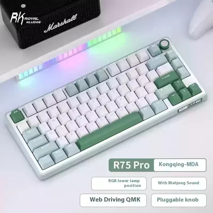 Wireless Mechanical Gaming Keyboard | Bluetooth, 2.4G & Type-C Modes | 3750mAh Battery, RGB Backlight, Gasket Mount 4
