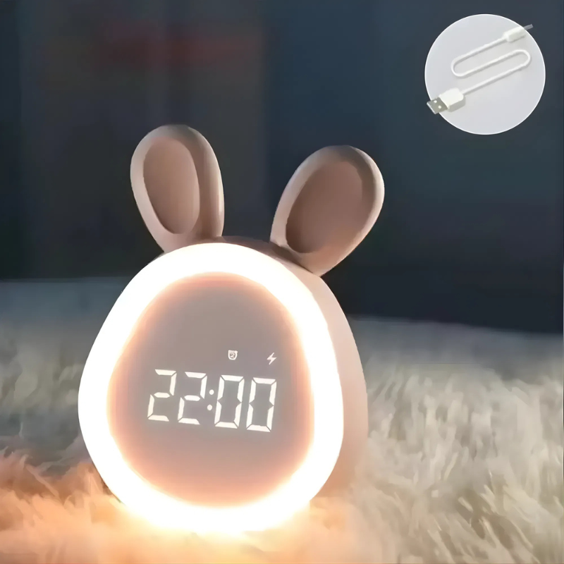 Rabbit Digital Alarm Clock With Night Light 1