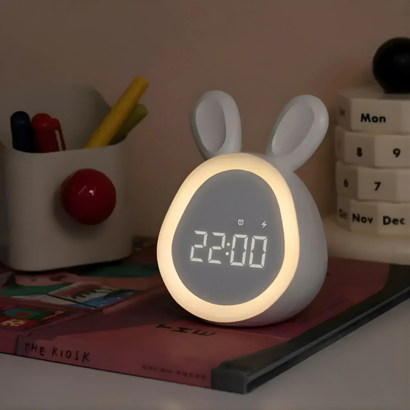 Rabbit Digital Alarm Clock With Night Light 4